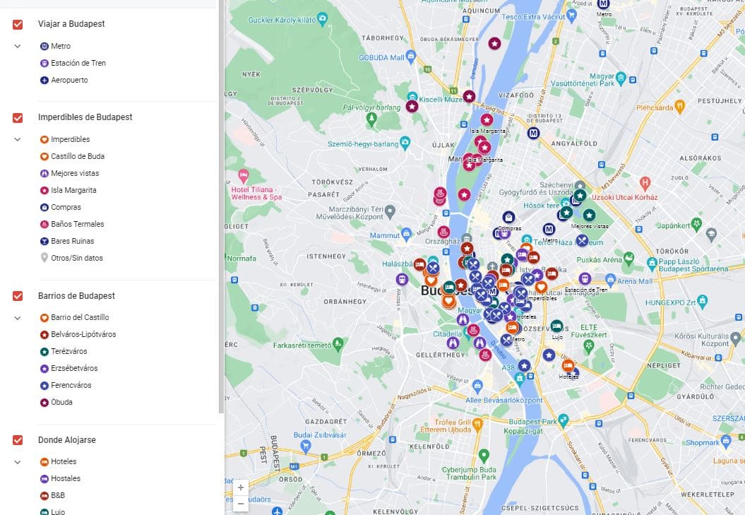 Rutas e Itinerarios por Budapest